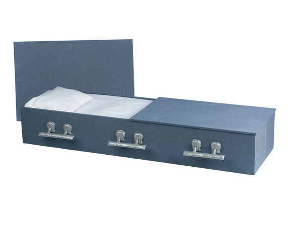 Blue Cloth, casket, 