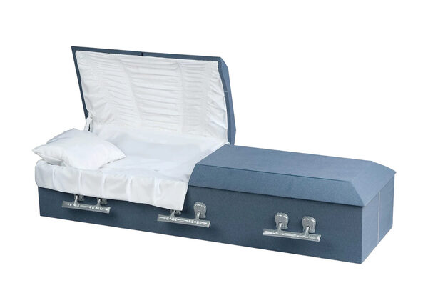 Blue Cloth, casket, 