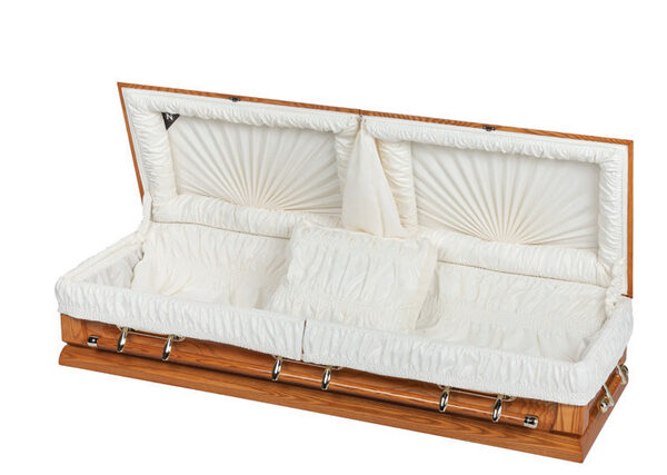 Carlton Twin Panel, casket, Oak