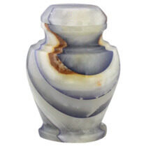 Carpel Onyx Blue Marble Urn - Keepsake, urn in Marble