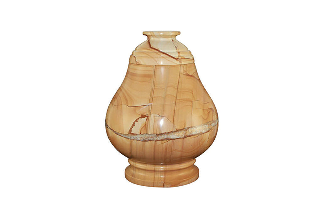 Equator Teak Marble Urn, urn in Marble