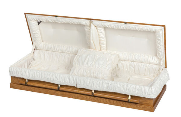 Glentay Twin Panel, casket, Oak