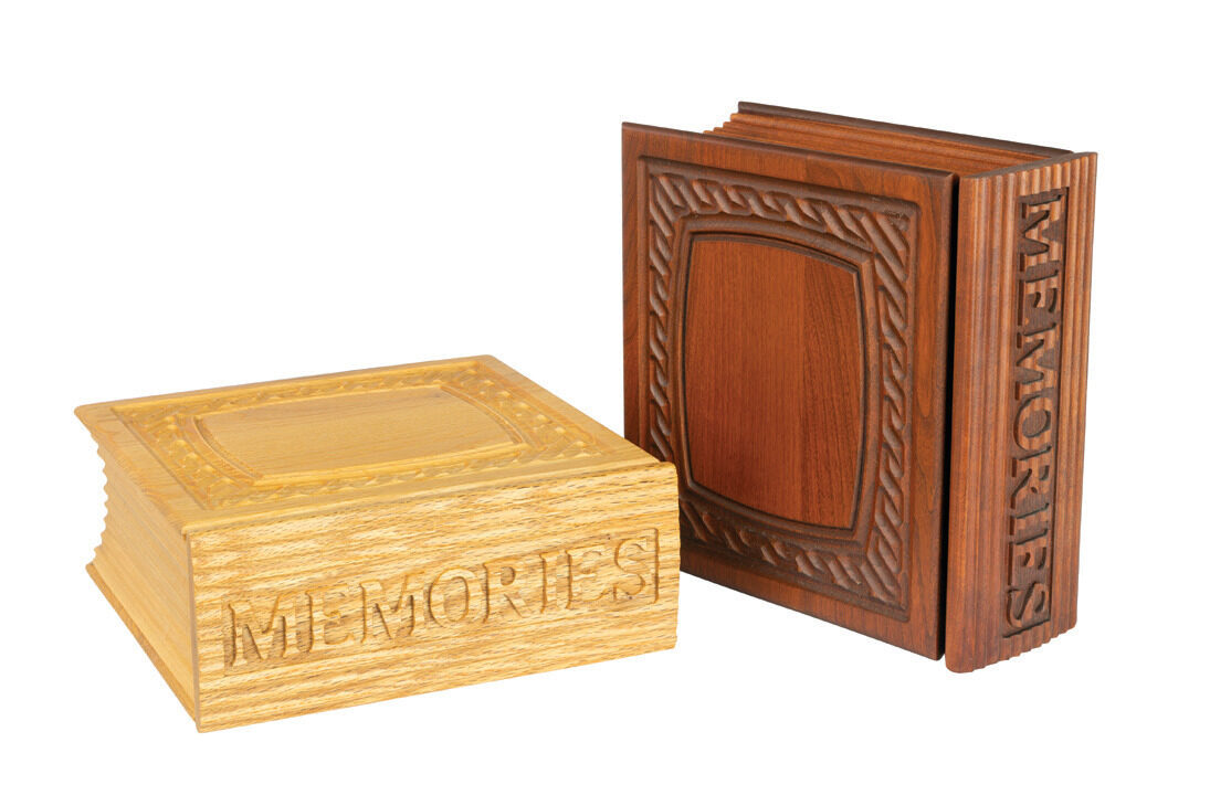 Memory Book Urn, urn in Cherry or Maple