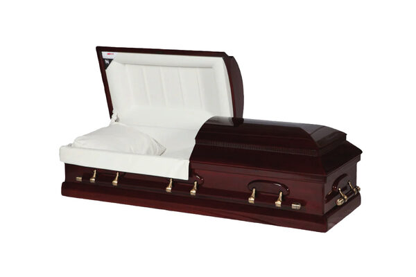 Pagoda, casket, Mahogany