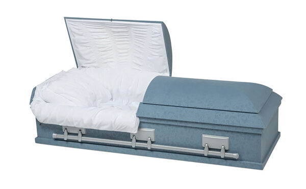 Plain Blue Cloth, casket, 
