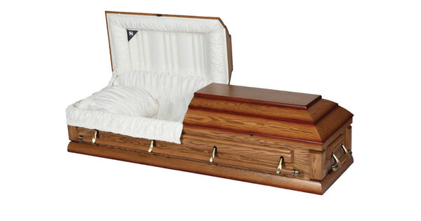 Queenston, casket, Oak
