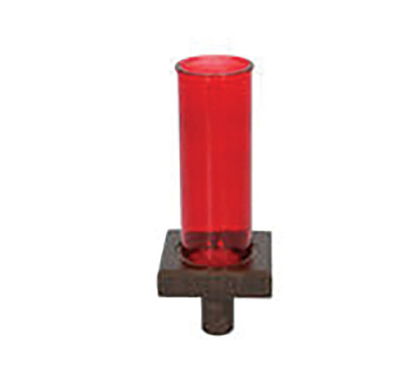Ruby Red Glass Candle Holder, furniture, 