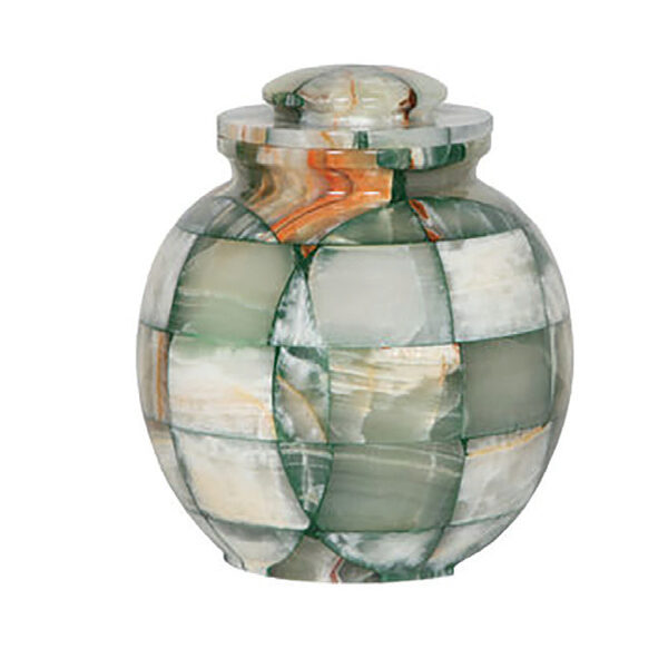 Triumph Onyx Green Marble Urn, urn, Marble