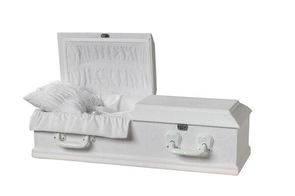 White Lambskin - 3', casket, 